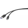 Renkforce RF-4535906 USB kabelis 1,8 m USB 3.2 Gen 1 (3.1 Gen 1) USB A USB C melns (RF-4535906)