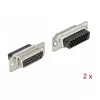Vadu savienotājs DeLOCK 66724 D-Sub HD 26 Pin Melns Silver