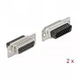 Vadu savienotājs DeLOCK 66724 D-Sub HD 26 Pin Melns Silver
