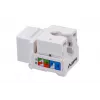 Keystone modulis LANBERG KSU6-1090, Cat6 U/UTP plakans, RJ-45 vīrišķais uz LSA sievišķo, AWG 22/26, 14.5×16.1 mm, balts