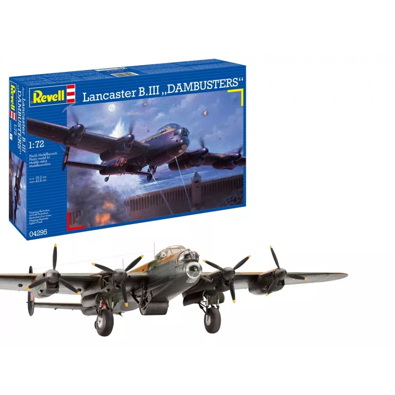 Revell Lancaster B. Iii Dambusters (04295) 1:72 mēroga lidmašīnas plastmasas modelis