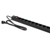 Qoltec Alumīnija PDU RACK | 16A | 16 x Schuko | Vertikāls | 1.8m