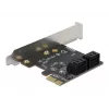 SATA PCI Express x1 karte DeLOCK 90010 zema profila formas faktors