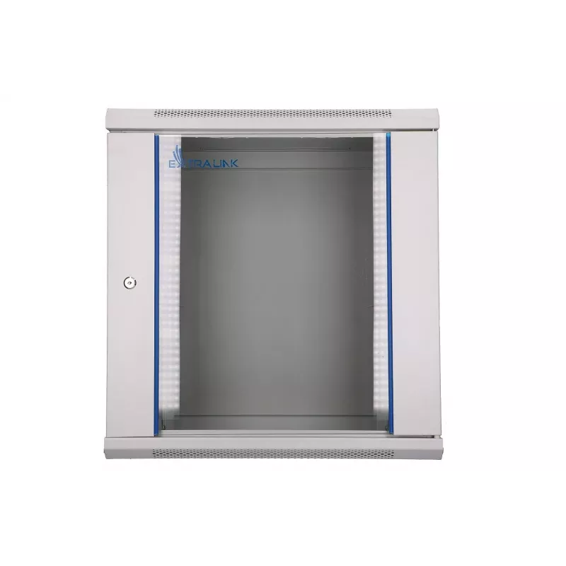 Extralink montējams plaukta skapis 12U 600x450 pelēks, pie sienas stiprināms