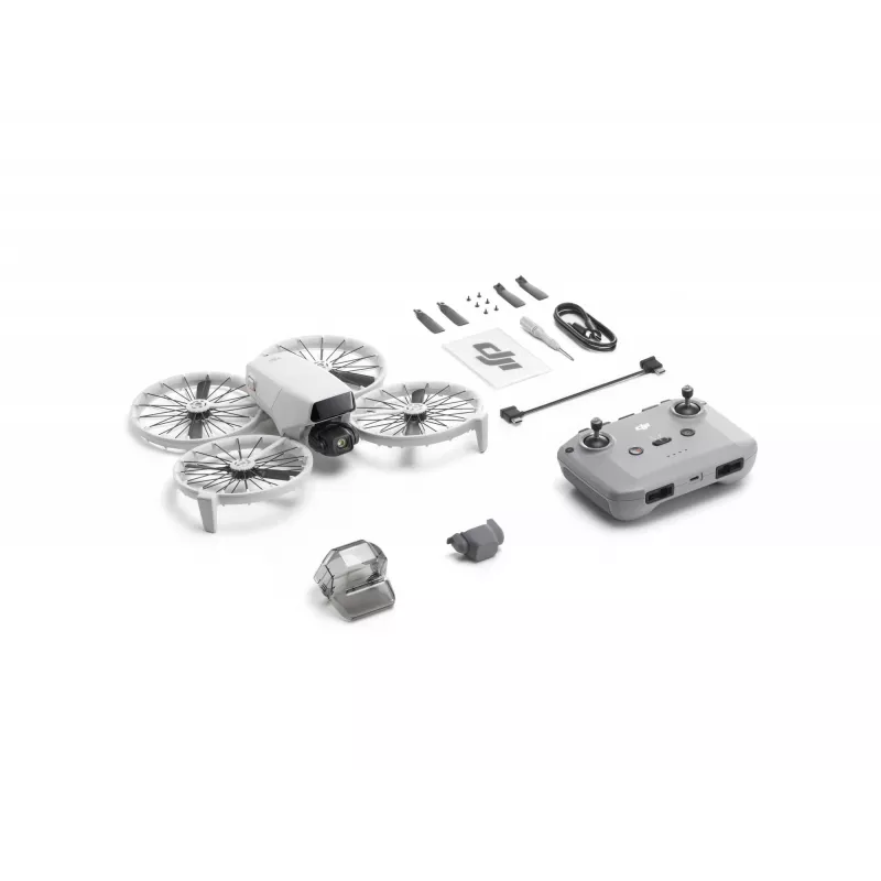 Drons DJI Flip ar 4 rotoriem, 48 MP kameru, 3840×2160 video, 3110 mAh akumulatoru, melnā/baltā krāsā