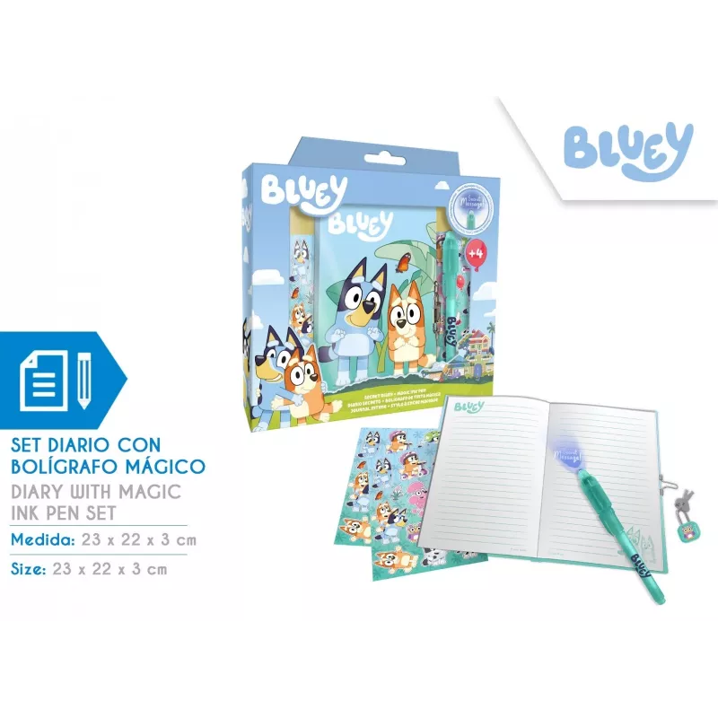 Dienasgrāmata ar burvju pildspalvu Bluey