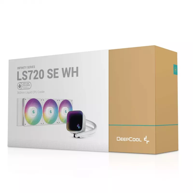 DeepCool LS720 SE WH Procesora šķidruma dzesētājs 12 cm Balts 1 gab.