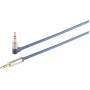 3.5 mm audio savienotājs ShiverPeaks 30821-MHQ hroma metāla plakanā kabeļa 0,75 m