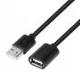 USB pagarinātājs AM-AF 1,8 m melns