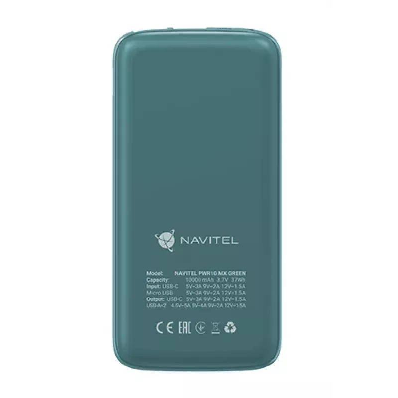 Navitel PWR10 MX zaļa Power Bank 10000 mAh