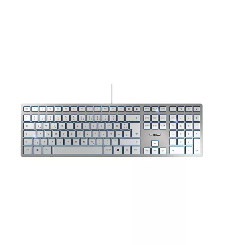 Tastatūra CHERRY KC 6000 plāns Universāla USB QWERTZ vācu sudraba