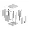 Sienas stiprinājuma plaukts Lanberg WF11-3304-10S 4U pelēks 30 kg ietilpība
