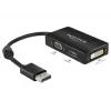 DeLOCK 0.16m DisplayPort/VGA+HDMI+DVI VGA (D-Sub)+ HDMI + DVI Melns