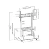 ART S-13 Mobilais LCD/LED TV statīvs 37-100 150 Kg