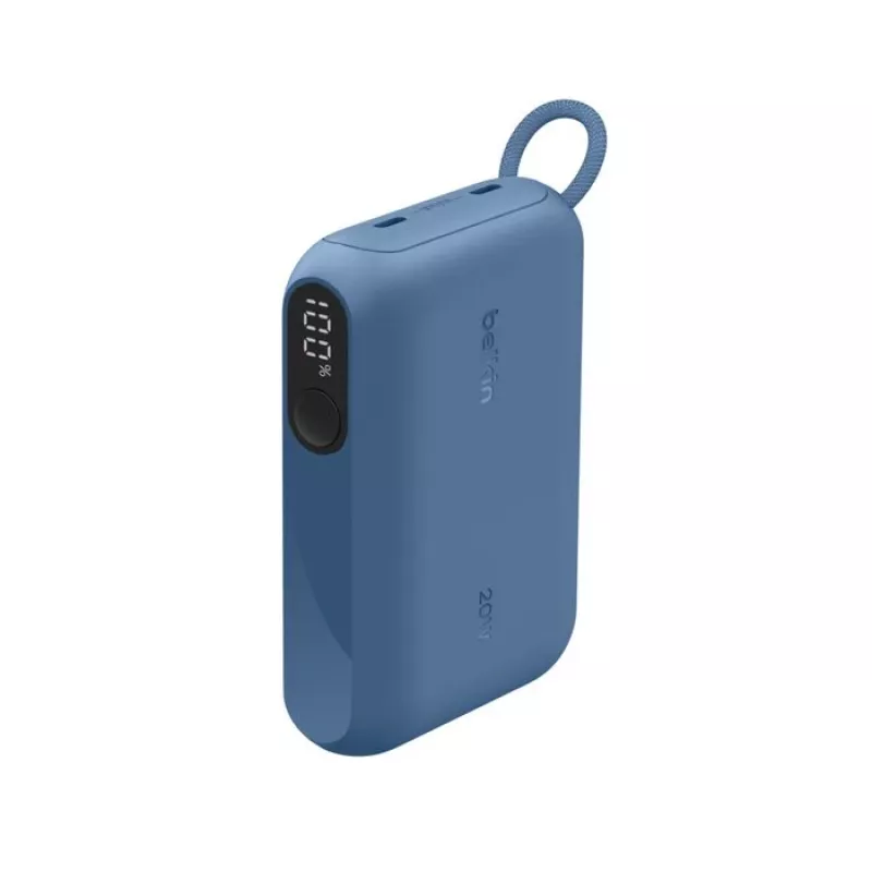 Ārējais akumulators Belkin BPB027HQBL 10000 mAh — Zils, 2× USB Type‑C pieslēgvietas