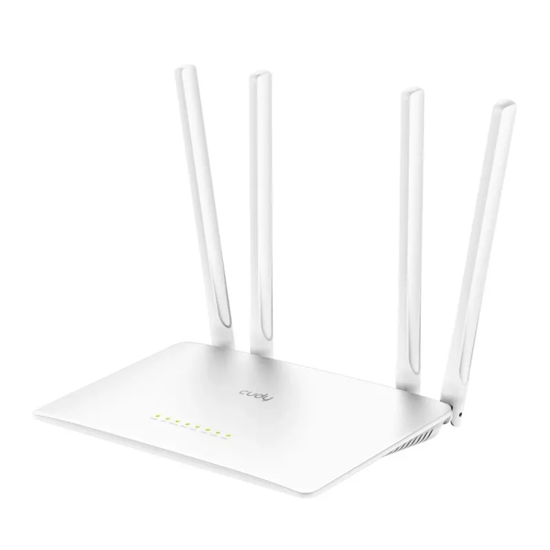 Galda maršrutētājs Cudy WR1200 Divjoslu Wi‑Fi 5 (802.11ac) 867 Mbit/s, 4x RJ‑45 LAN, Balts