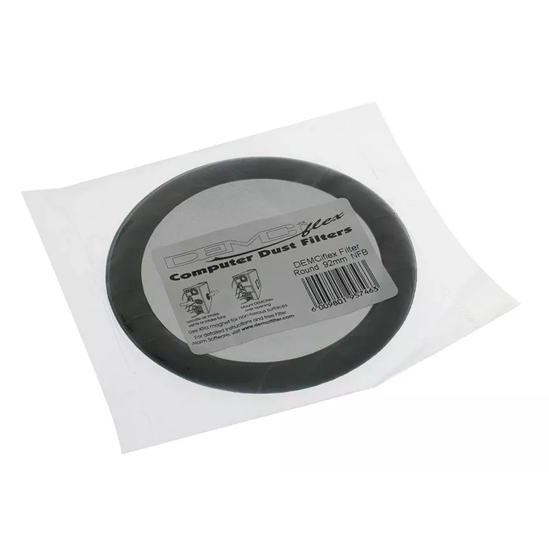 Putekļu filtrs DEMCiflex DF0015 datoru korpusiem, apaļš 109 mm (melns)