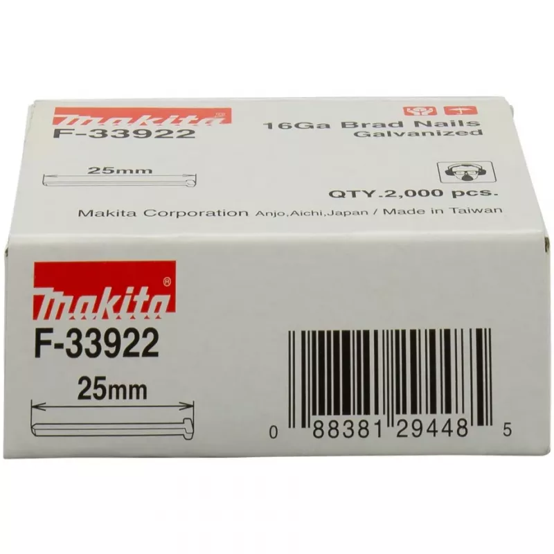 Makita dībeļu naglas - 2000 gab. - 2,8 mm - Garums 25 mm
