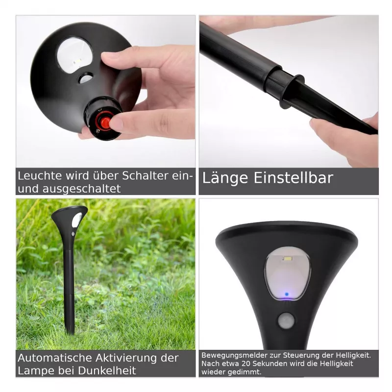 Synergy 21 LED dārza saules baterijas lampa (2 gab. komplekts)