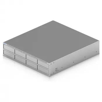Ubiquiti UniFi UNAS Pro 8 tīkla datu glabātuve, 2HE, statīva montāža, 10 Gbps, 8x HDD / 2x M.2 sloti, UniFi integrācijas (UNAS-PRO-8)