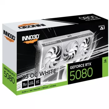 INNO3D GeForce RTX 5080 X3 OC White 16GB GDDR7 grafikas karte