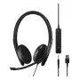 EPOS ADAPT 165T USB II austiņas ar vadu, galvas saite, birojam/zvanu centram, USB Type-A, melnas