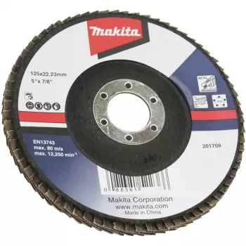 Makita - slīpēšanas disks - kokam, metālam, plastmasai, krāsainajiem metāliem - 125 mm - Graudainība: A60 (D-63482)