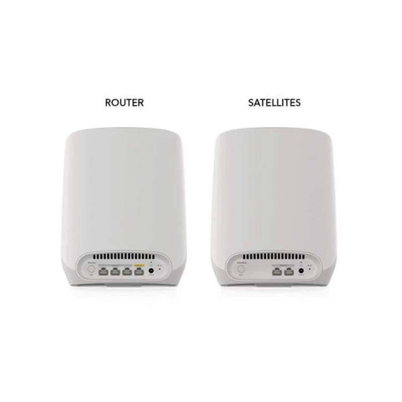 NETGEAR Orbi RBK762S Tri-band (2.4 GHz / 5 GHz / 5 GHz) Wi-Fi 6 (802.11ax) balts 5 iekšējs