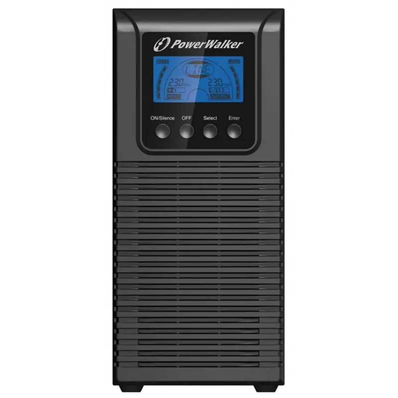 PowerWalker VFI 1000 TGS dubultā pārveidošanas (tiešsaistes) 1 kVA 900 W 3 maiņstrāvas izejas