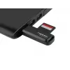 Karšu lasītājs NATEC Scarab 2 USB 3.2 Gen 1 Type-A — MicroSD/SD atbalsts, 5000 Mbit/s, melns
