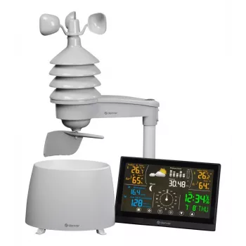 Denver WS-650 digitālā meteoroloģiskā stacija ar iekštelpu un āra termometru, barometru, higrometru