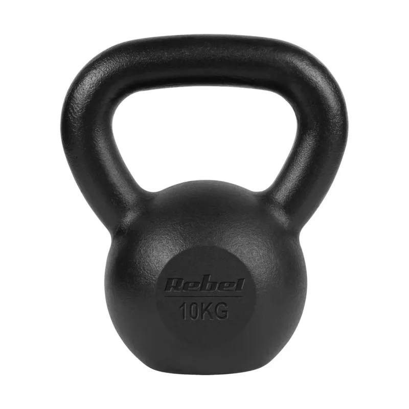 Kettlebell Rebel Active 10 kg čuguna RBA-2323-10 – čuguna svaru bumba spēka treniņiem