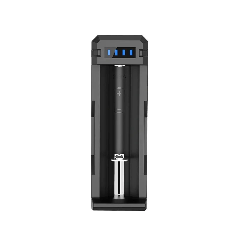Bateriju lādētājs XTAR SC1 vienas vietas USB‑C Li‑ion 18650 elementiem, 1 nodalījums, melns