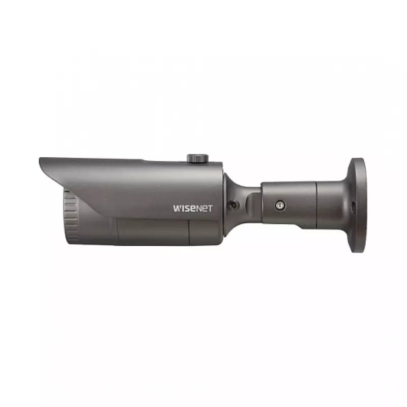 Bullet IP drošības kamera Hanwha Wisenet QNO-6012R1 — 2,8 mm, 1920×1080, iekštelpām/ārtelpām, griestu/galda stiprinājums, melna
