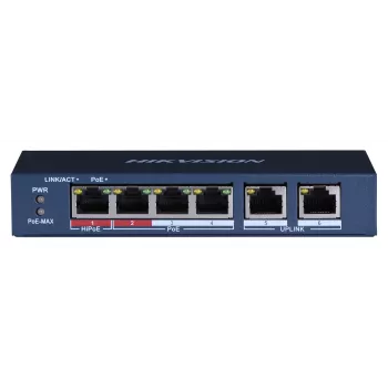 Hikvision DS-3E0106HP-E tīkls Links nevadāms Fast Ethernet (10/100) PoE atbalsts zils