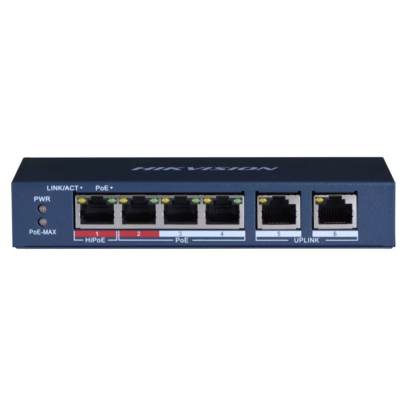 Hikvision DS-3E0106HP-E tīkls Links nevadāms Fast Ethernet (10/100) PoE atbalsts zils