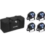 LED PAR apgaismojuma komplekts EUROLITE 20000949 4x Hybrid Spot ar mīksto somu