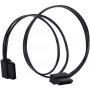 SATA kabelis Silverstone CP11 0,3 m melns