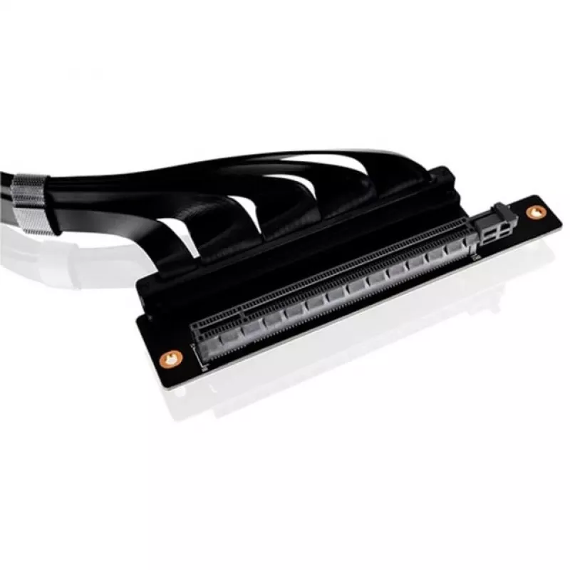 Thermaltake PCI-E 4.0 dubultais 90 grādu riser kabelis, 40 cm, melns