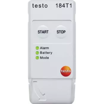 TESTO 184 T1 temperatūras datu reģistrators, datu ierakstītājs, 16000 izmērītās vērtības, - 35 ... + 70 ° C, 0,1 ° C (0572 1841)