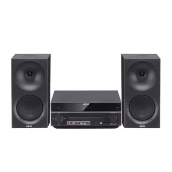 Audio sistēma AKAI AM-301 BK mūzikas centrs — kompakta mājas audio iekārta