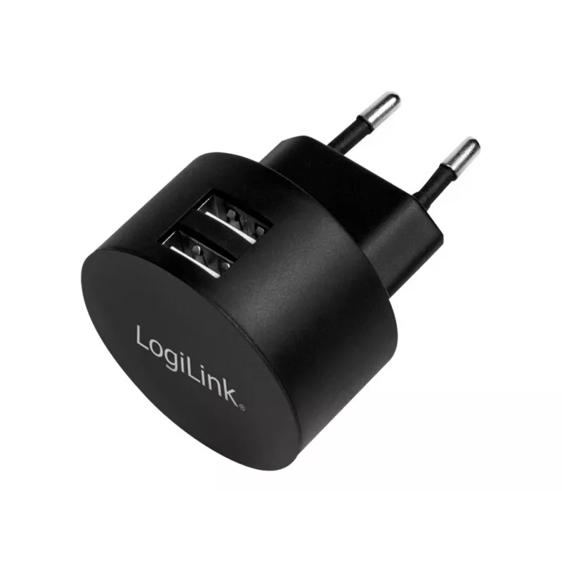 USB kontaktligzdas adapteris LogiLink PA0218 2x USB ports ātrai uzlādei 10.5W