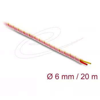 Kabeļu uzmava DELOCK 19013, caurspīdīga PET pīta caurule, 4 mm iekšējais diametrs, 6 mm ārējais diametrs, 20 m garums