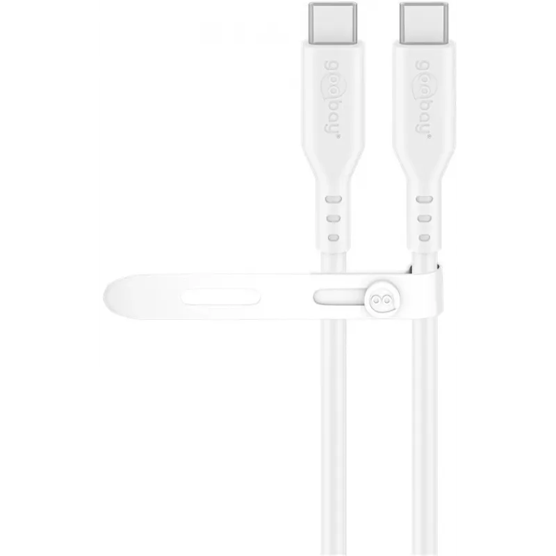 Goobay 77743 USB kabelis balts