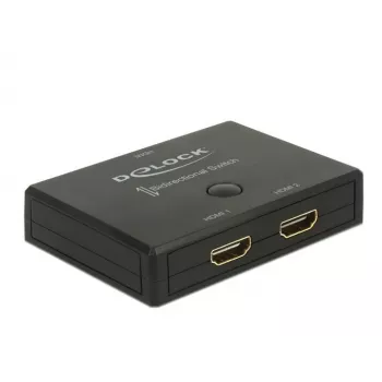 DeLock HDMI 2 pret 1 komutators, divvirzienu, 4K 60 Hz - Video/Audio komutators - 2 x HDMI - galddatoram