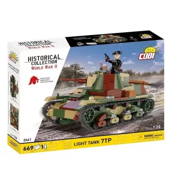 Cobi Building Blocks Light Tank 7TP modelis, 669 detaļas, COBI-2661