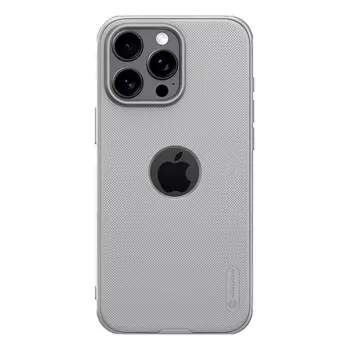 Aizsargtelefona maciņš Nillkin Super Frosted Shield Pro iPhone 16 Pro, pelēks, ciets plāns vāciņš