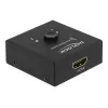 DeLock HDMI 2 - 1 divvirzienu 4K 60 Hz kompakts - Mazumtirdzniecības iepakojums - Video/Audio pārslēdzējs - 2 x HDMI - Galddatoram (64072)