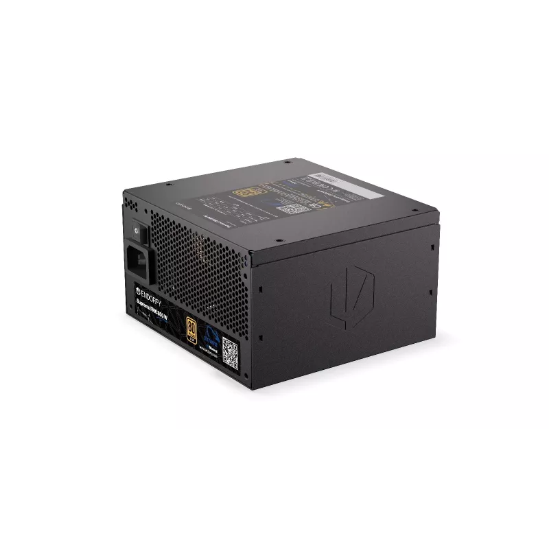 ENDORFY Supremo FM6 850 W barošanas bloks, 24-pin ATX, pilnībā modulārs, 80 PLUS Gold, 120 mm ventilators, melns
