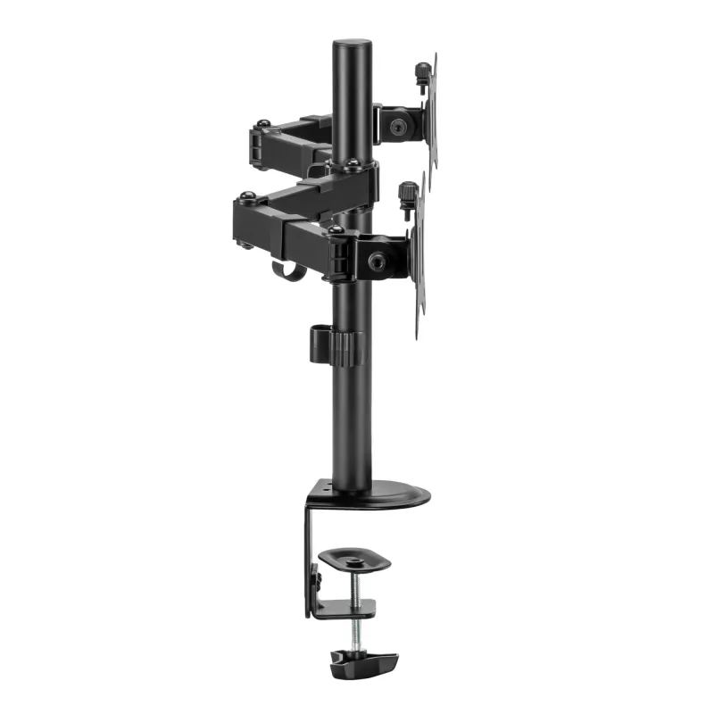 Monitora sienas stiprinājums SBOX LCD-352/2-2 13–32 collu ekrāniem, dubultā svira, 2×8 kg slodze, VESA 100×100